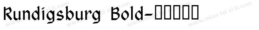 Rundigsburg Bold字体转换